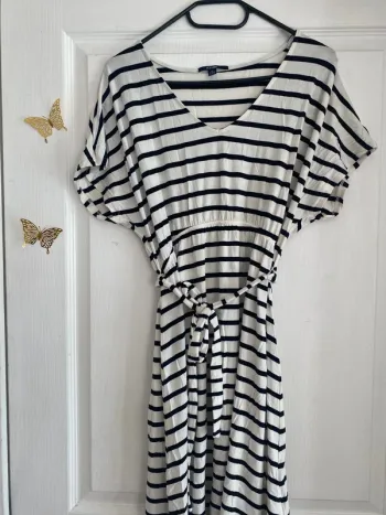 Robe maternité marinière