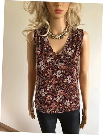 Blouse imprimée neuve sans manches Morgan taille XS (valeur 30€)