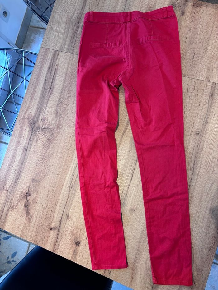 Pantalon slim rouge femme H&M taille 38