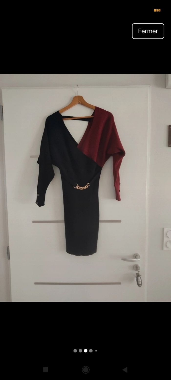 Magnifique robe moulante bicolore - photo numéro 3