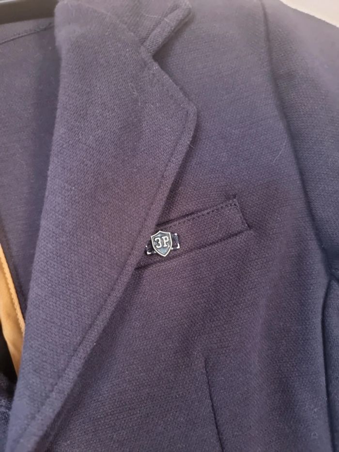 Veste blazer 3 pommes bleu marine 4/5ans - photo numéro 3