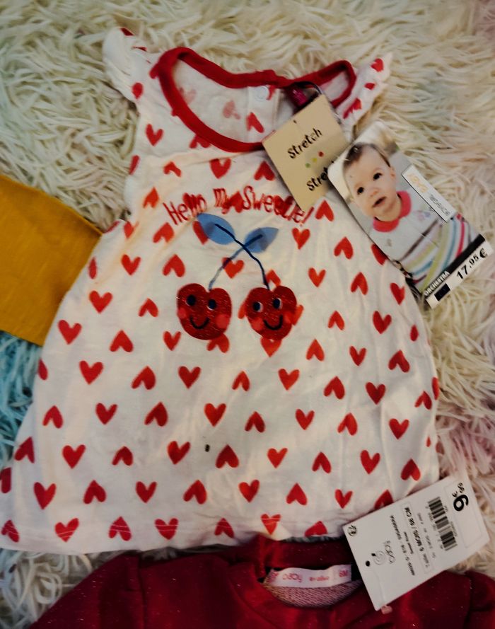 Lot bébé gemo 6/12 mois girl top hauts ensembles - photo numéro 5