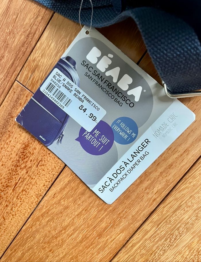 Sac a dos a langer San Francisco  Beaba bleu jamais utilisé - photo numéro 6