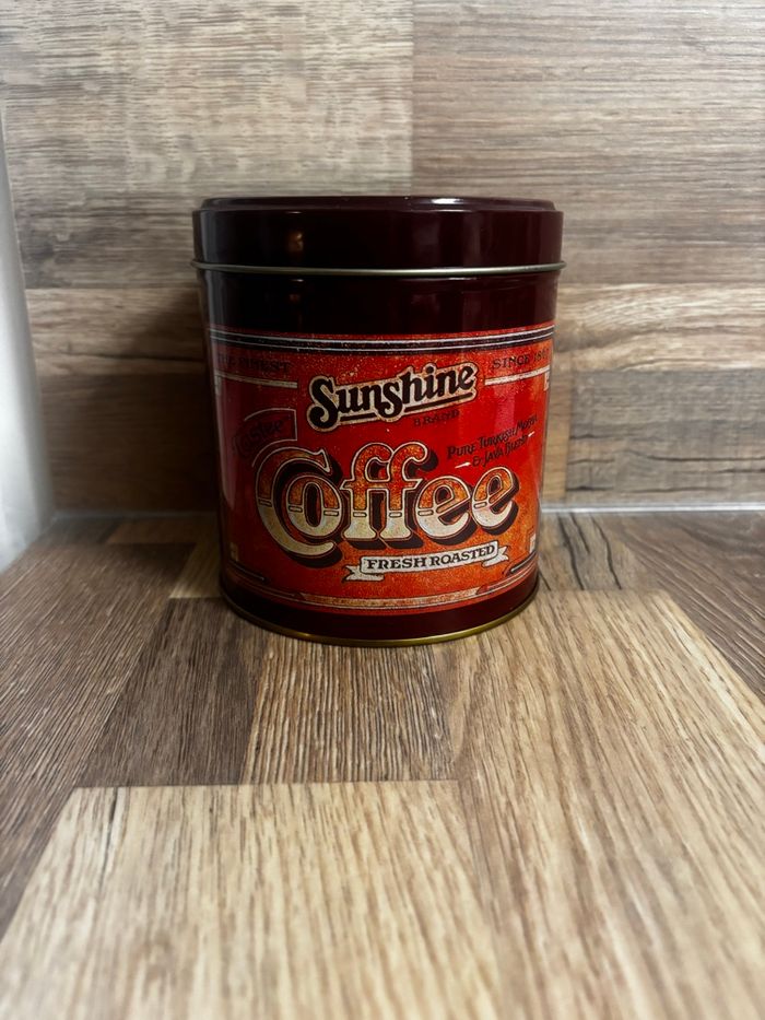 Lot de 3 boîtes en métal style vintage café thé sucre - photo numéro 7