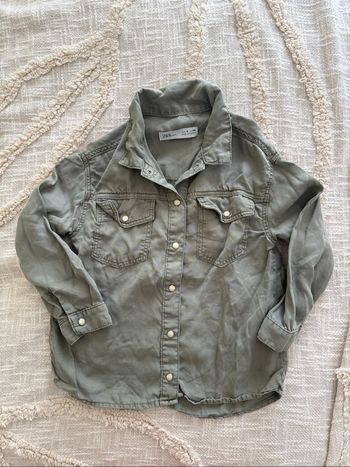 Chemise fille 6 ans Zara kaki clair