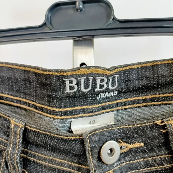 Jean noir Bubu Jeans brodé – Taille 40 A721 - photo numéro 8