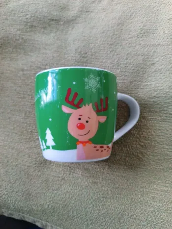 Mug de Noël vert Fizzy 8.5 cm.