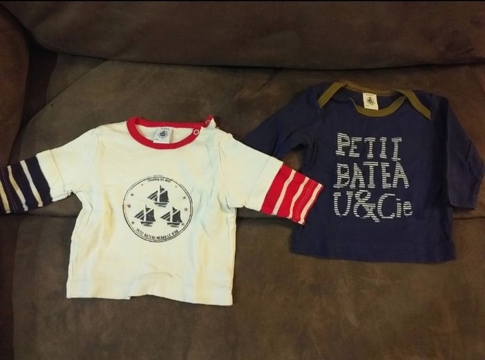 Lot de 2 t-shirts manches longues Petit bateau