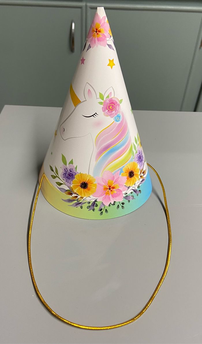 6 chapeaux de fête licorne - photo numéro 3