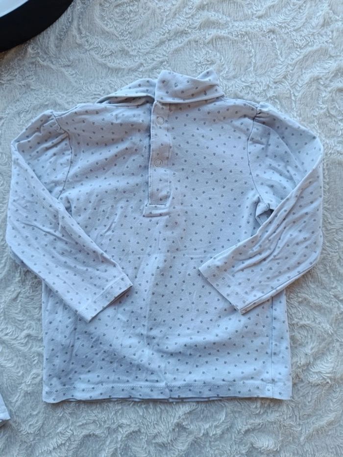 Lot de 2 sous pull col roulé Fille 18 mois cœur pois Kiabi - photo numéro 14