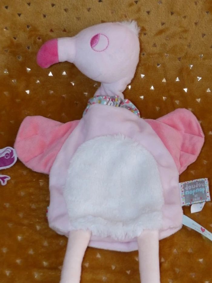Doudou flamant rose kaloo nop nop - photo numéro 2