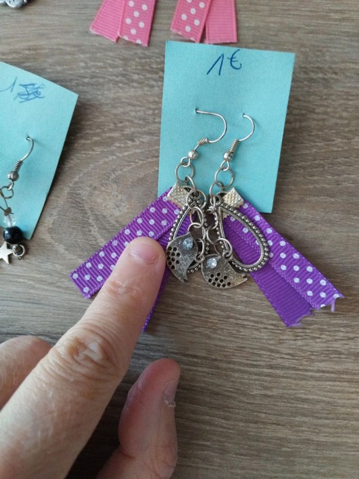 Lot de 6 paires de boucles d oreille fantaisie - photo numéro 2