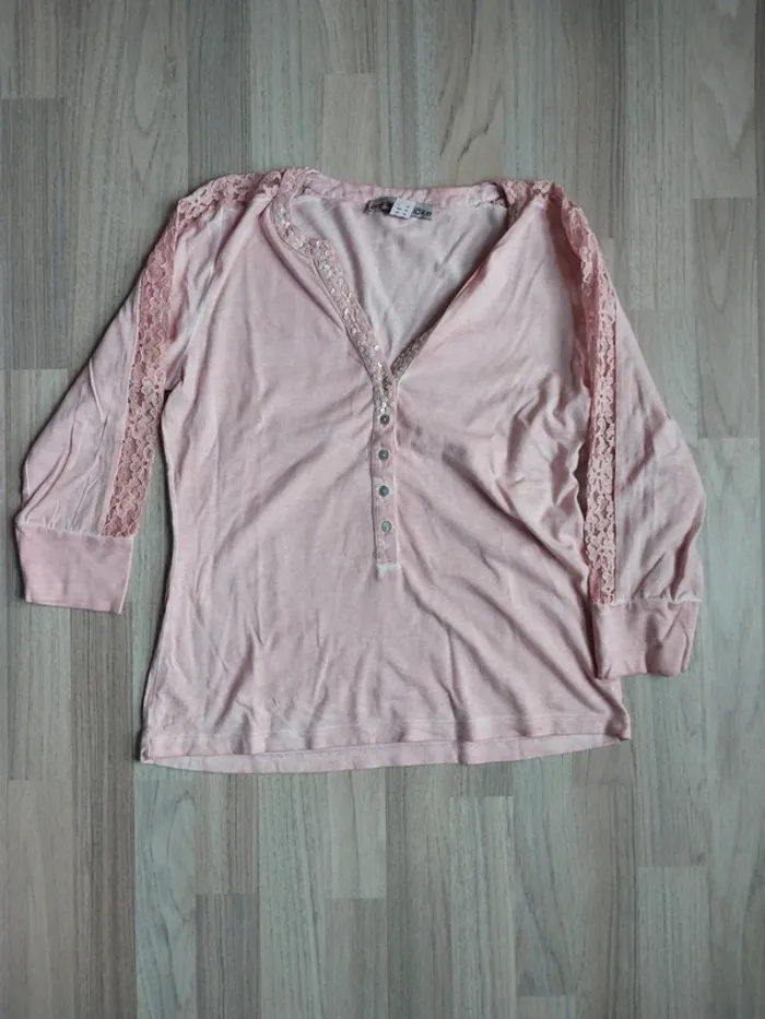Tee-shirt manches 3/4 t.40 - photo numéro 2