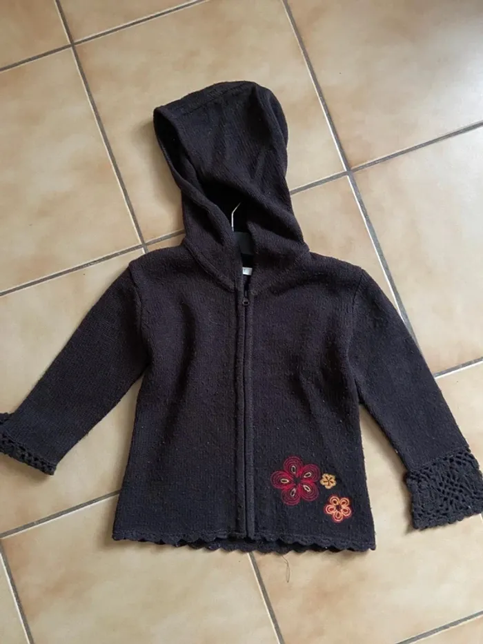 Gilet zippé 4 ans fille