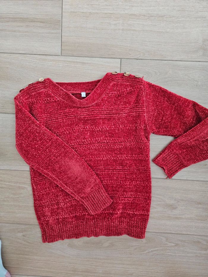 Joli pull rouge - photo numéro 3