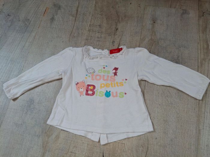 Tee shirt manche longue fille 12 mois