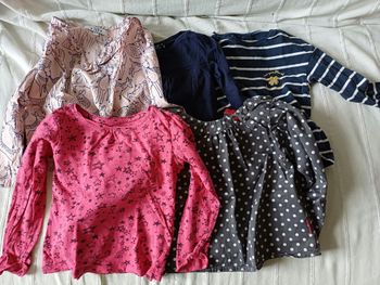 5 tshirts 3a fille manches longues