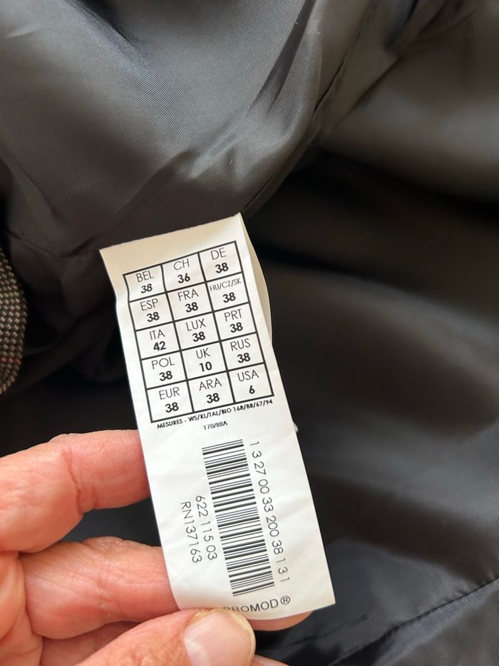 Veste blazer à carreaux Promod - photo numéro 2