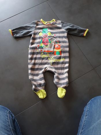 Grenouillère velours petit beguin 3 mois