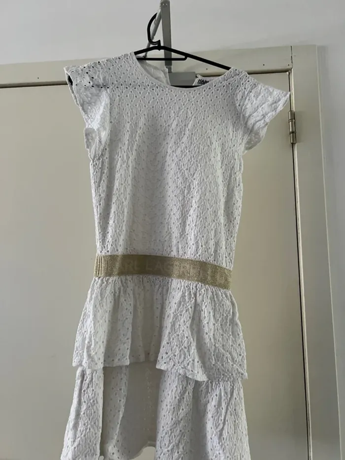 Robe blanche Karl Lagerfeld 14 ans ( xxs)