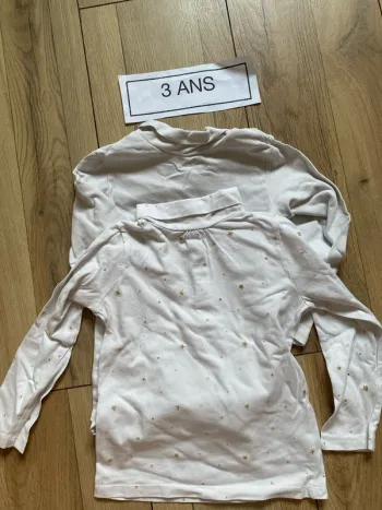 Lot de T-shirt à col roulé