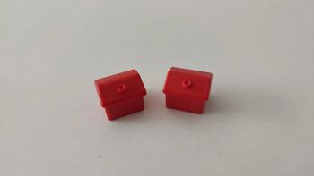 Lot x2 hôtels pièce détachée jeu de société Monopoly mauvais perdants Hasbro Gaming #B77