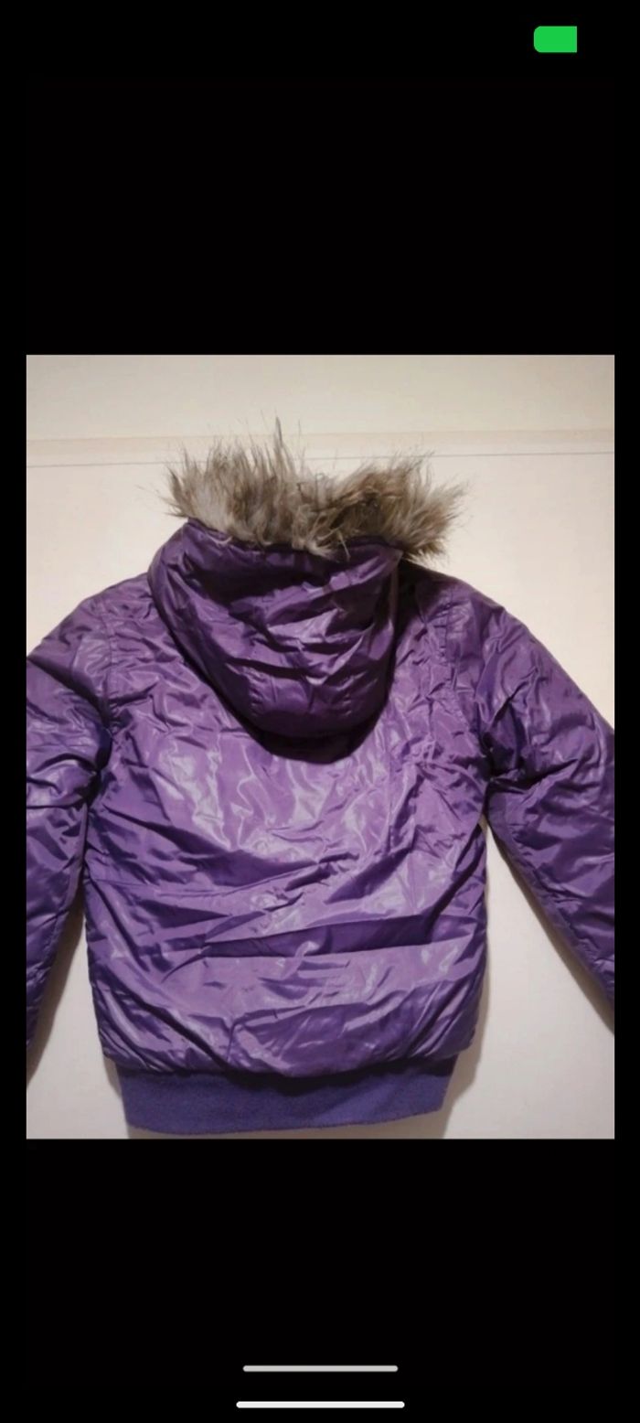 Belle doudoune violette Okaou. Taille 10ans - photo numéro 3
