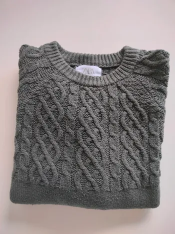 Pull gris Kaki Zara 140cm
