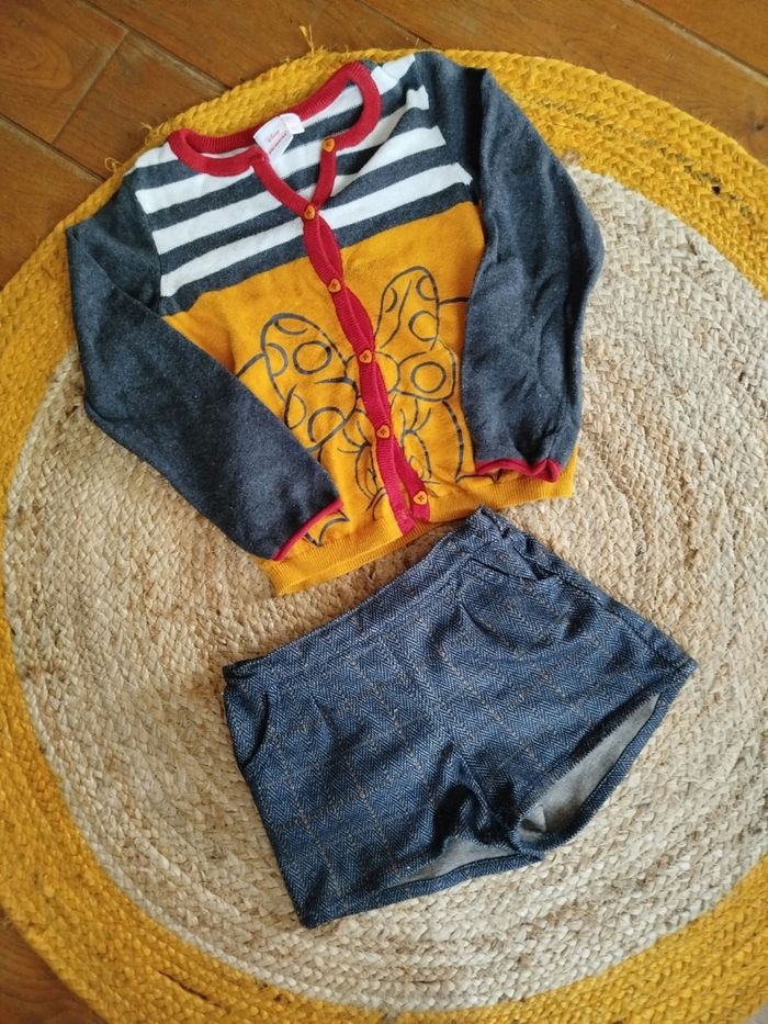 Ensemble 8 ans gilet Minnie et short réglable