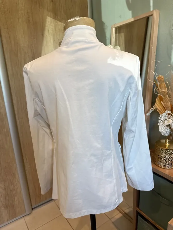 Magnifique blazer blanc et doré femme - photo numéro 5