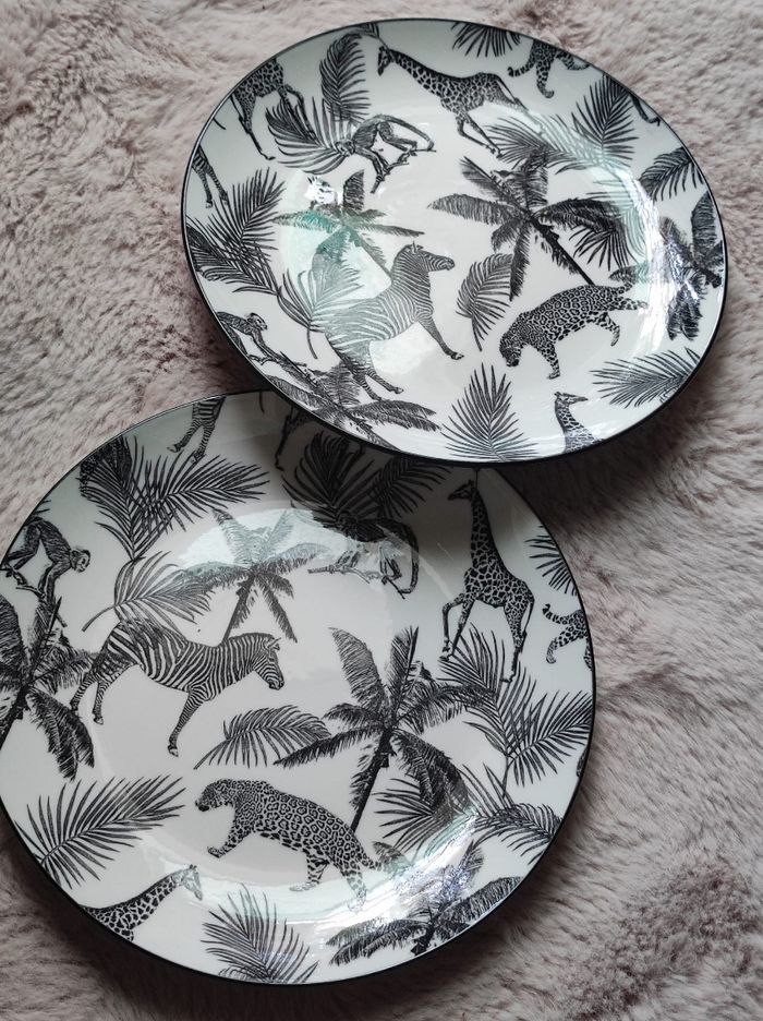 Assiettes à dessert jungle - photo numéro 2