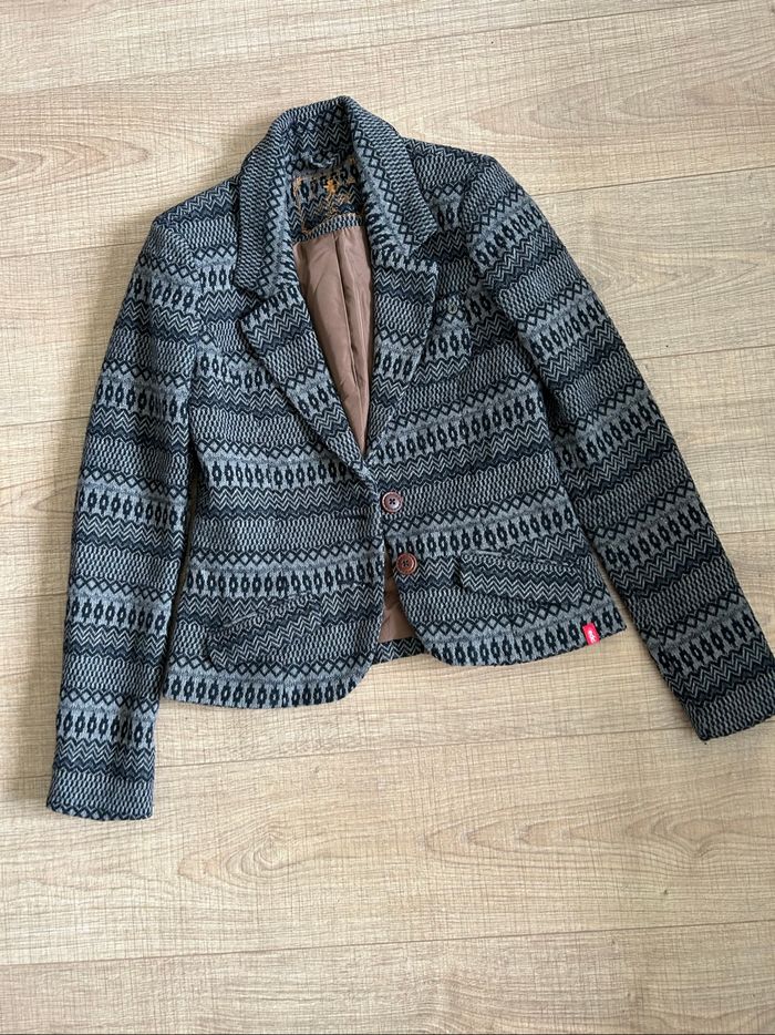 Veste courte grise et noire Esprit taille XS bon état - photo numéro 7
