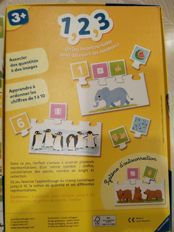 Jeu 1. 2.3 Ravensburger 3 ans + - photo numéro 2