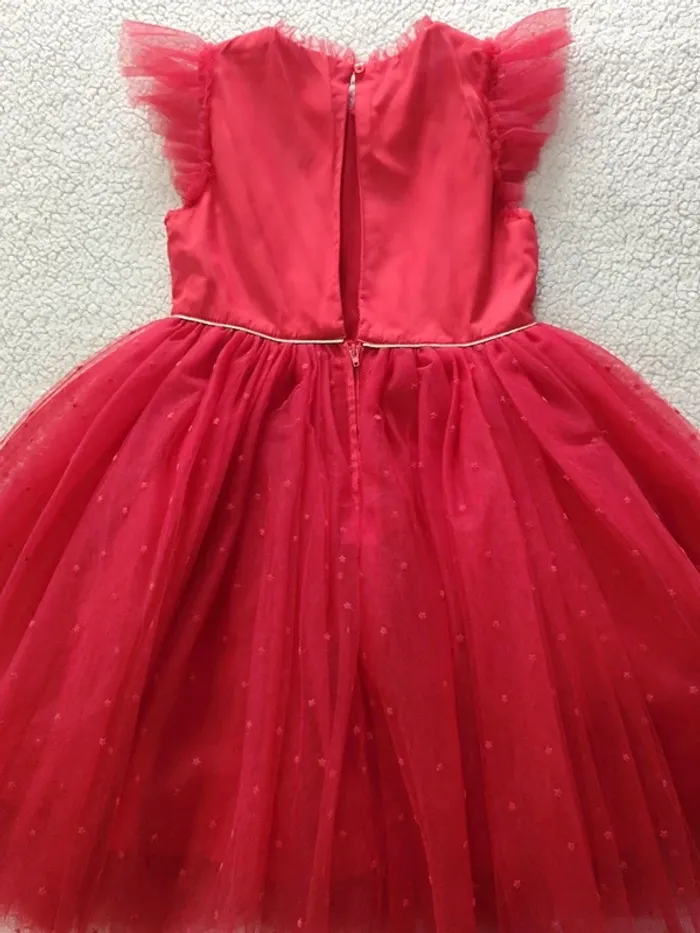 Robe créateur tulle rouge fêtes tao tape à l'oeil 8 ans - photo numéro 4