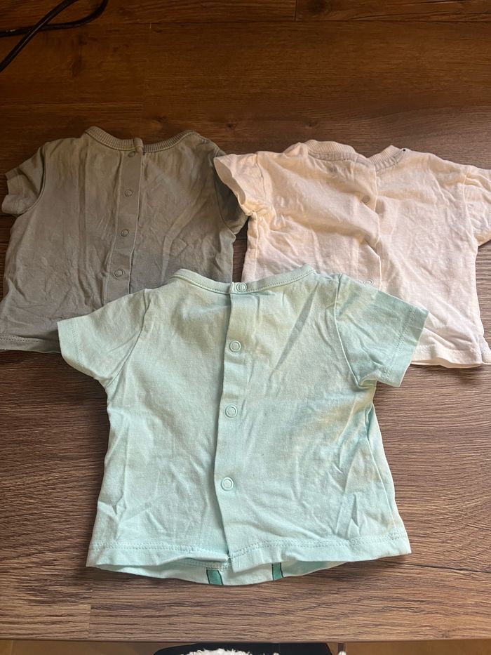 Lot de 3 tee shirt manches courtes garçon 1 mois - photo numéro 5