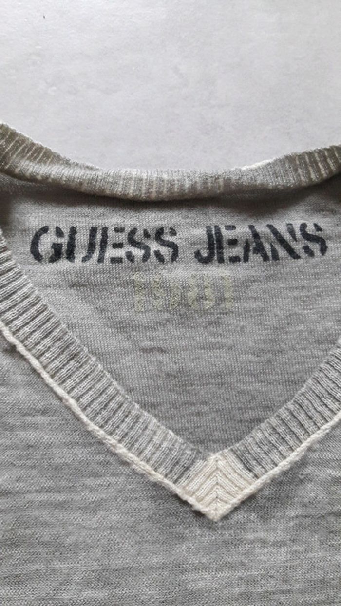 Pull fin Guess taille S coloris gris vert - photo numéro 2
