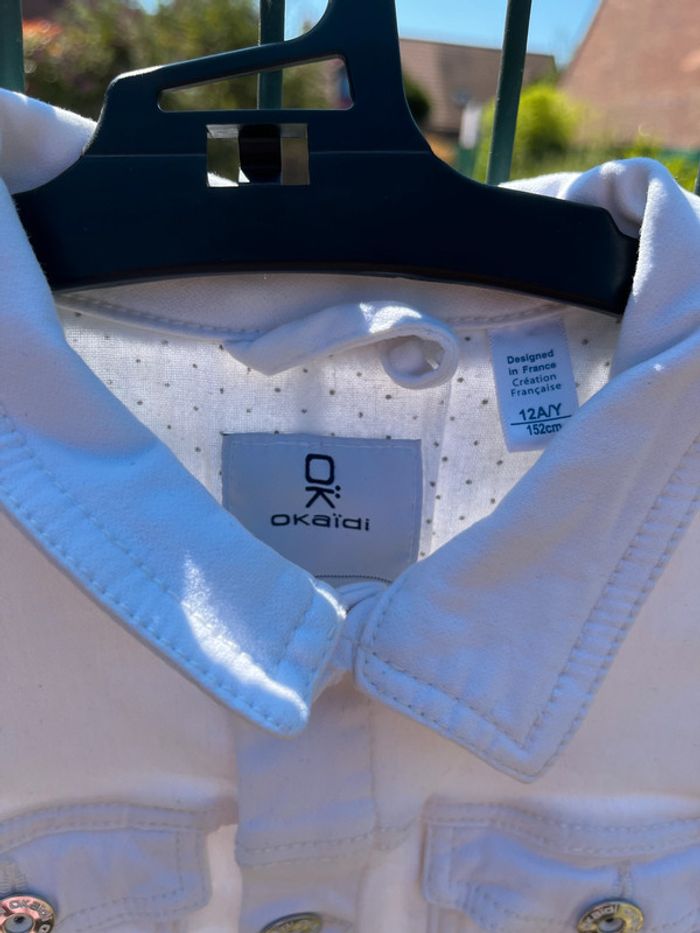 Veste en jean blanche fille 12 ans - photo numéro 4