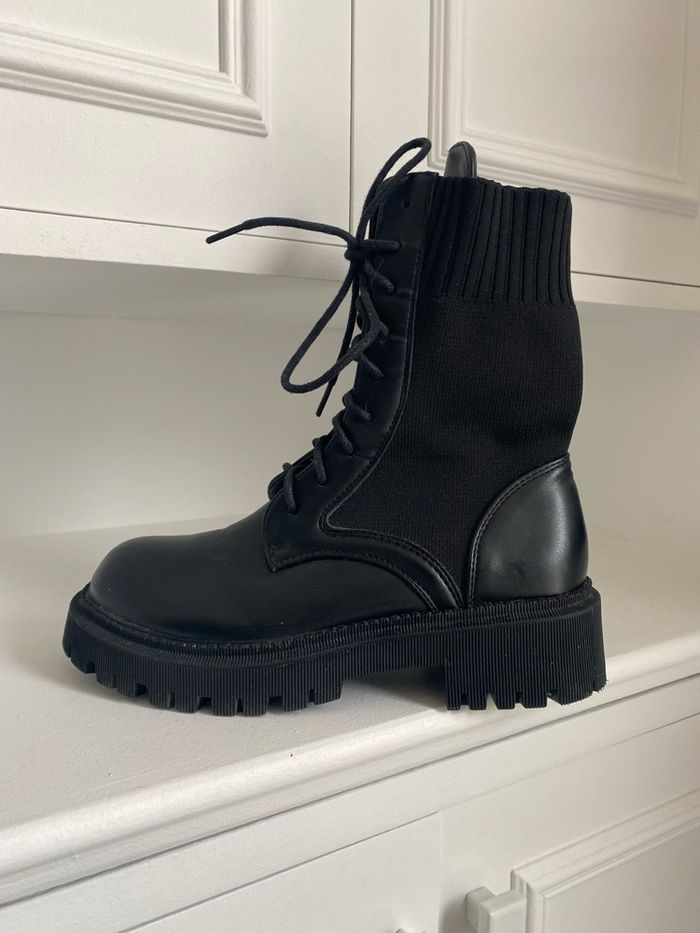 Bottines à lacets noires NAF NAF - photo numéro 5