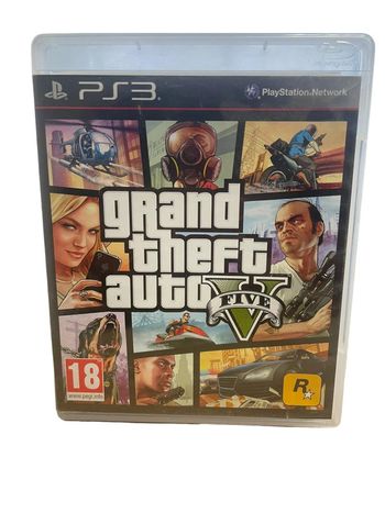 Jeu vidéo GTA 5 + carte du jeu sur console PlayStation 3
