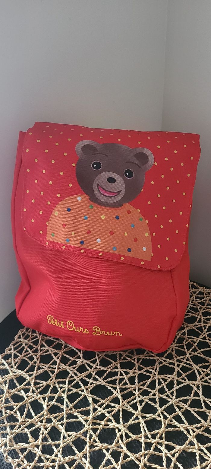 Sac à dos rouge Petit Ours Brun