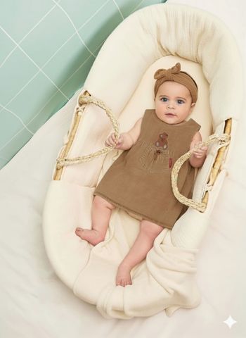 Jolie robe velours ourson 12 mois