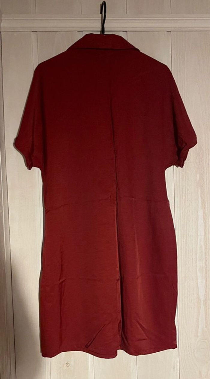 Robe chemise large bordeaux - Tex - M - photo numéro 2