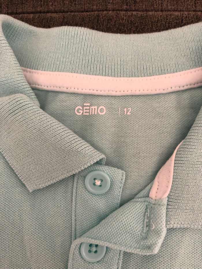 Polo t.shirt bleu clair 12ans - photo numéro 2