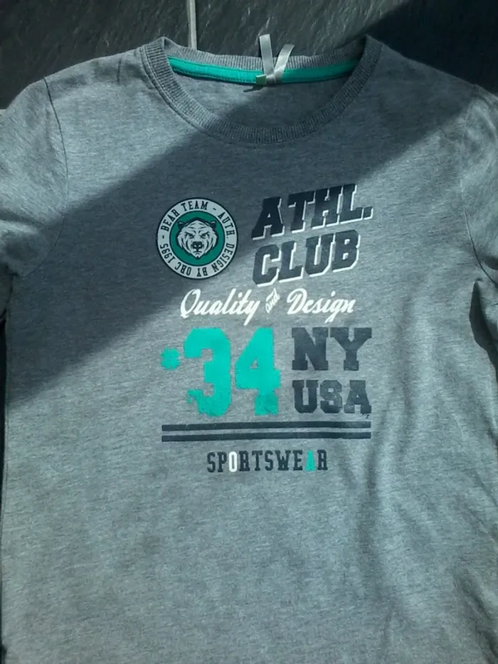 Joli tee-shirt américain manches longues garçon 8 ans - photo numéro 3