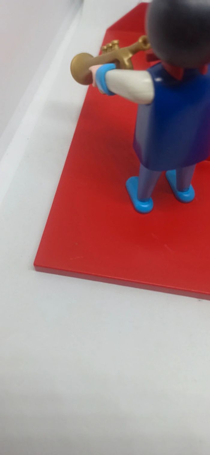 groupe de musiciens vintage avec instruments de musique et scène playmobil - photo numéro 12