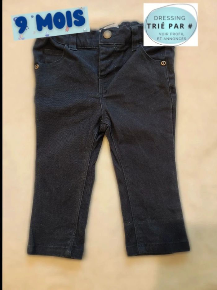 Pantalon bleu marine slim 9 mois