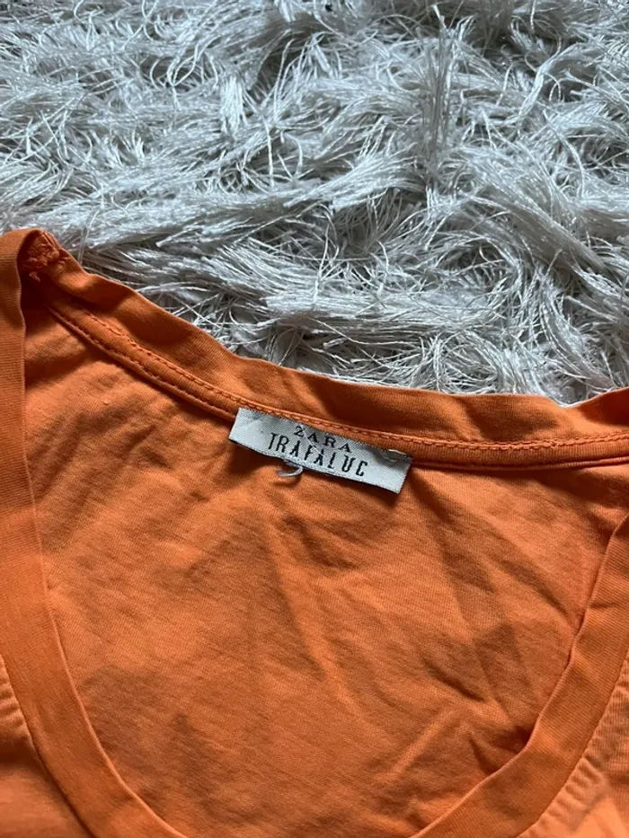 Débardeur noué orange Zara 36 - photo numéro 2