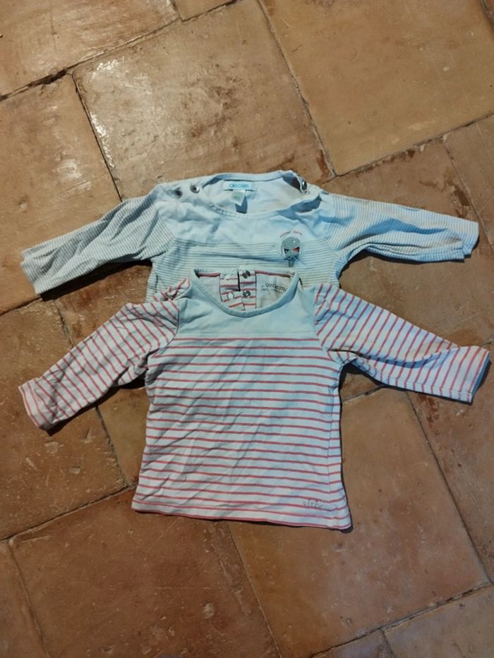 2 Tee shirt manches longues