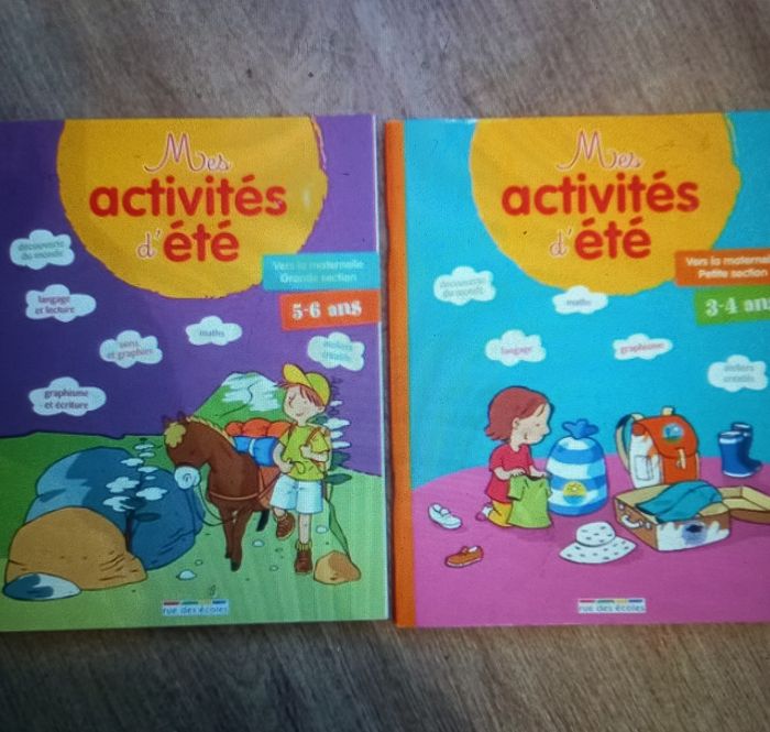 Lot de cahiers d'activité maternelle et CP Cahiers de vacances maternelle