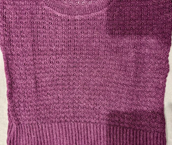 Pull en maille violine taille M - photo numéro 4